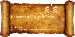 Rosenblüh Rózsa névjegykártya